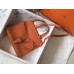 Hermes Halzan 31cm Bag In Orange Clemence Leather