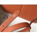 Hermes Halzan 31cm Bag In Orange Clemence Leather
