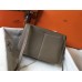 Hermes Halzan 31cm Bag In Taupe Clemence Leather