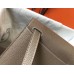 Hermes Halzan 31cm Bag In Taupe Clemence Leather