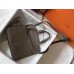 Hermes Halzan 31cm Bag In Taupe Clemence Leather