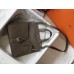 Hermes Halzan 31cm Bag In Taupe Clemence Leather