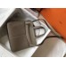 Hermes Halzan 31cm Bag In Grey Clemence Leather