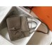 Hermes Halzan 31cm Bag In Grey Clemence Leather