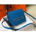 Hermes Mini Sac Roulis 18cm Bag In Blue Hydra Evercolor Calfskin