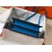 Hermes Mini Sac Roulis 18cm Bag In Blue Hydra Evercolor Calfskin