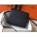 Hermes Mini Sac Roulis 18cm Bag In Black Evercolor Calfskin