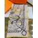 Hermes Grey/Yellow Panoplie Equestre Eyeliner Shawl 140