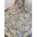 Hermes Grey/Yellow Panoplie Equestre Eyeliner Shawl 140