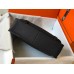 Hermes Steve 35 Messenger Bag In Black Clemence Calfskin