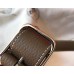 Hermes Steve 35 Messenger Bag In Taupe Clemence Calfskin