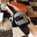 Hermes Oran Sandals In Black Suede With Crystal