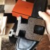 Hermes Oran Sandals In Black Suede With Crystal