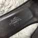 Hermes Oran Sandals In Black Suede With Black Crystal
