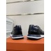 Hermes Mens Drive Sneakers In Black Leather