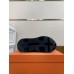 Hermes Mens Drive Sneakers In Black Leather