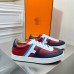 Hermes Boomerang Sneakers In Multicolore Bordeaux Leather