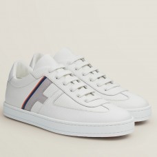 Hermes Boomerang Sneakers In Multicolore White Leather