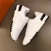 Hermes Mens Trail Sneakers In White Calfskin Leather