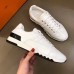 Hermes Mens Trail Sneakers In White Calfskin Leather