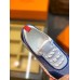 Hermes Mens Addict Sneakers In Bicolor Blue Knit