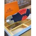 Hermes Mens Addict Sneakers In Bicolor Blue Knit