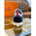 Hermes Mens Addict Sneakers In Bicolor Blue Knit