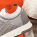 Hermes Mens Addict Sneakers In Grey Knit