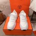 Hermes Mens Addict Sneakers In White Knit