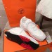 Hermes Mens Addict Sneakers In White Knit