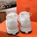 Hermes Mens Addict Sneakers In White Knit