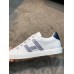 Hermes Mens Avantage Sneakers In White/Blue Calfskin