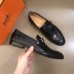 Hermes Mens Monterey Loafers In Black Calfskin