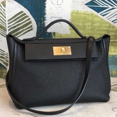 Hermes 24/24 29 Bag In Orange Clemence Calfskin