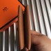 Hermes Calvi Card Holder In Gold  Epsom Leather