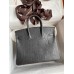 Hermes Birkin 25 Bag In Dark Grey  Matte Alligator Crocodile Skin