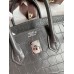 Hermes Birkin 25 Bag In Dark Grey  Matte Alligator Crocodile Skin