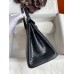 Hermes Birkin 25 Bag In Black Matte Alligator Crocodile Skin