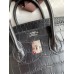 Hermes Birkin 25 Bag In Black Matte Alligator Crocodile Skin
