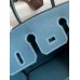 Hermes Birkin 25 Handmade Bag In Blue Jean Clemence Leather
