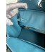Hermes Birkin 25 Handmade Bag In Blue Jean Clemence Leather