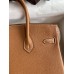 Hermes Birkin 25 Handmade Bag In Brown Clemence Leather