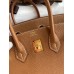 Hermes Birkin 25 Handmade Bag In Brown Clemence Leather