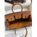 Hermes Birkin 25 Handmade Bag In Brown Clemence Leather
