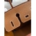 Hermes Birkin 25 Handmade Bag In Brown Clemence Leather
