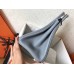 Hermes Birkin 25 Handmade Bag In Blue Lin Clemence Leather