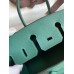 Hermes Birkin 25 Handmade Bag In Malachite Clemence Leather
