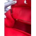 Hermes Birkin 25 Handmade Bag In Red Clemence Leather