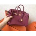 Hermes Birkin 25 Handmade Bag In Ruby Clemence Leather