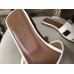 Hermes Oran Sandals In White Epsom Leather
